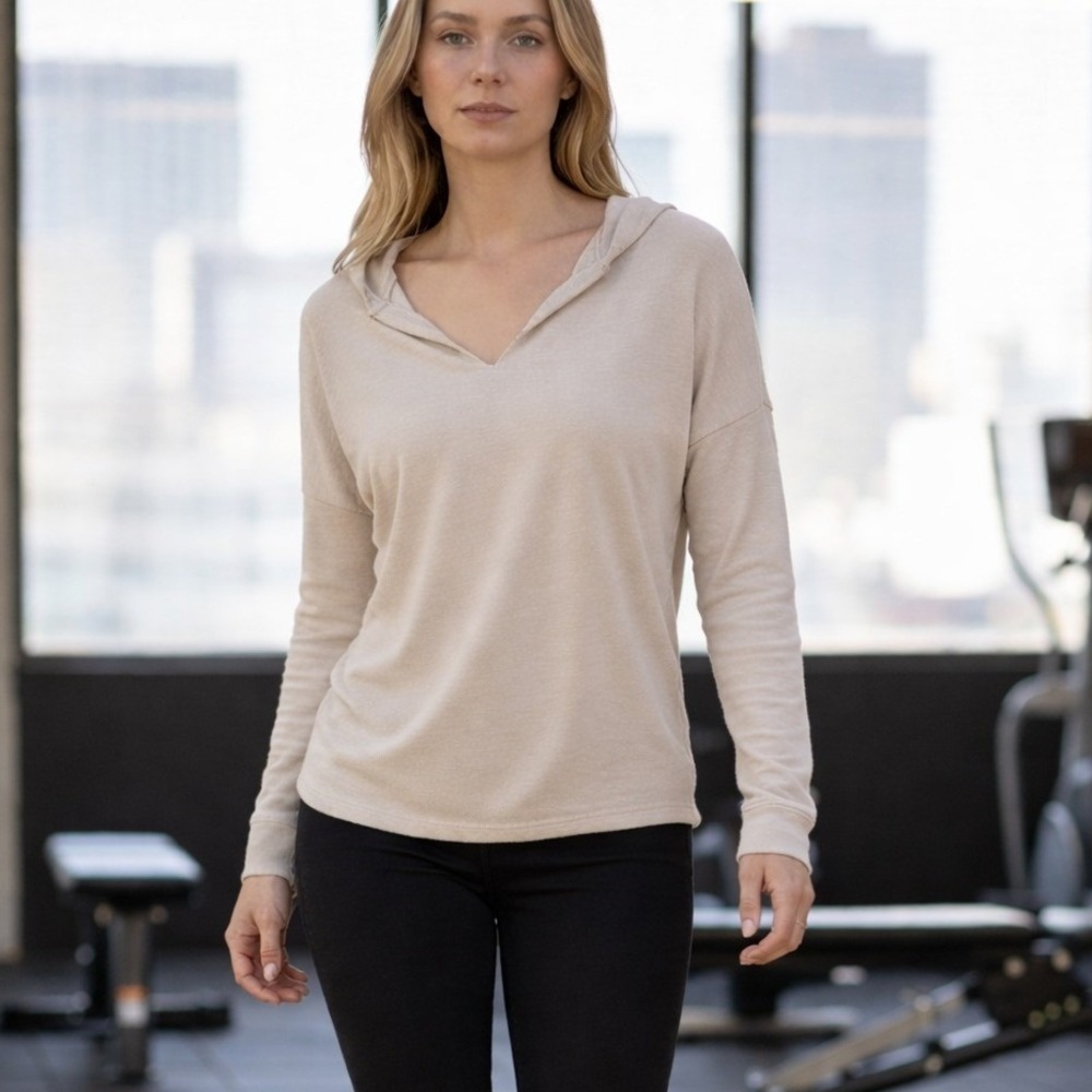BuffBunny Fleece Hoodie‎ XL Soft Athleisure Pullover Neutral Cozy Lightweight
